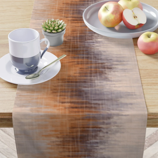 Table Runner in Neutral Ombre Watercolor Pattern Dining Decor For Entertaining, Housewarming & Tabletop 16"x 90" In