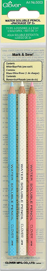 Notions - Clover Water Soluble 3-Color Marking Pencil Assortment # 5003