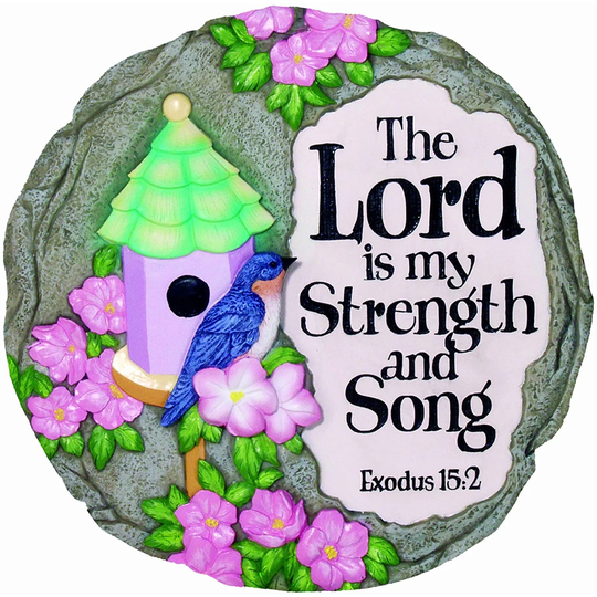 Lord is my Strength Decorative Garden Stone - Multi-Color