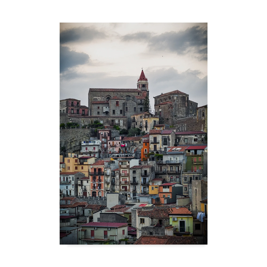 Giuseppe Torre 'Vertical' Canvas Art - Multi-color