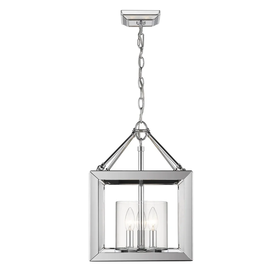 Golden Lighting's Smyth Convertible Semi-Flush (Chrome & Clear glass) #2074-SF CH-CLR