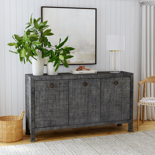 Chatham 3-Door Raffia 60" Sideboard