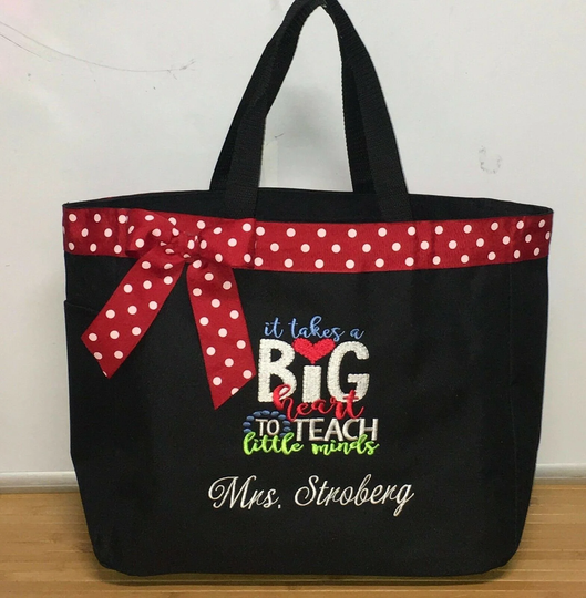 Personalized Teacher Tote Bag/Birthday Gift/Essential Tote/Book Art Bag/Best Gift/Teacher Appreciation Day