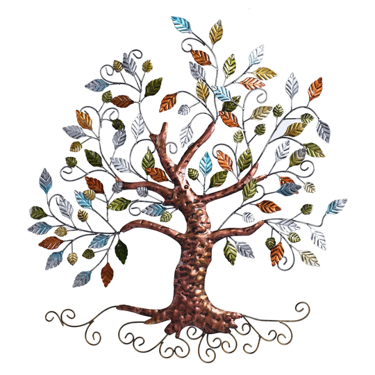 Colorful Metal Tree Wall Decor