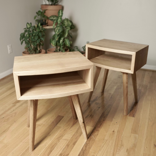 Scandinavian End Table, Cubby Table