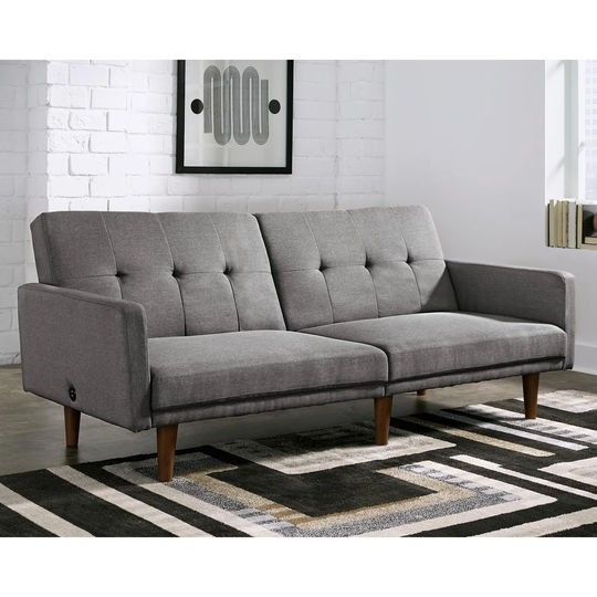 Gaddis Gray Flip Flop Sofa - 70"W x 32"D x 33"H