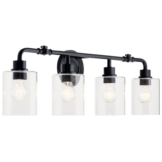 Kichler Lighting Gunnison 33.75 inch 4-Light Vanity Light Black