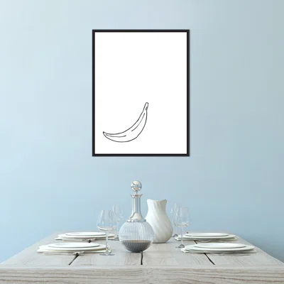 Simply Banana by Amanti Art Portfolio - Picture Frame Drawing Print on Canvas