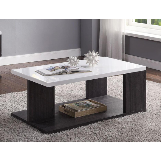 Coffee Table, End Table Living Room Tea Table with Open Compartment