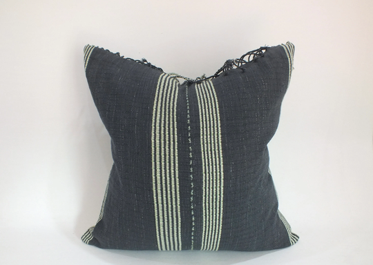 Black & Green Sofa Pillow Case Handwoven Ethnic Throw Pillow Cover Frazada Cushion Pastel Colour Decorative Woven Textile