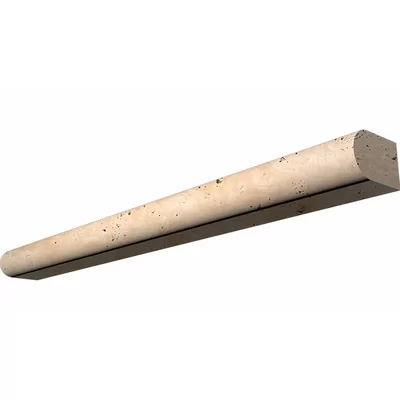 Ivory 12" x 0.75" Honed Travertine Pencil Liner Tile Trim in Honed