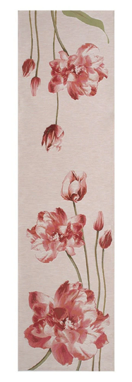 An Armful Of Red Tulips White Table Runner