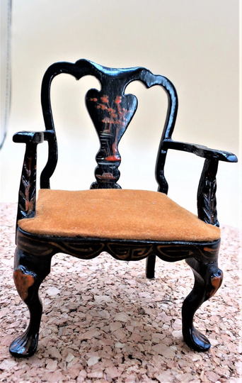 Vintage Dollhouse Asian Chair