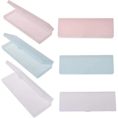 Plastic Pencil Case Plastic Stationery Case With Hinged Lid And Snap Closure For Pencils,Pens,Office Supplies