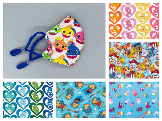 Little Kids Tv/Movie Character Face Mask - Adult, Child, Kid, School, Adjustable, Nose Wire, Cotton, Washable, Handmade, Reusable