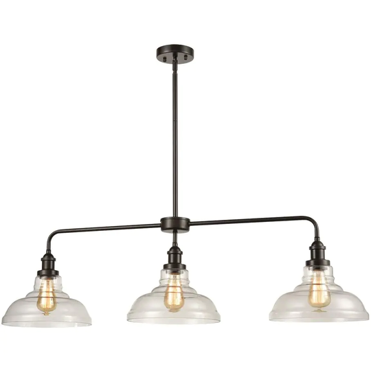 Cesena Modern Large Glass Island Lighting Oil Rubbed Bronze Pendant Lighting