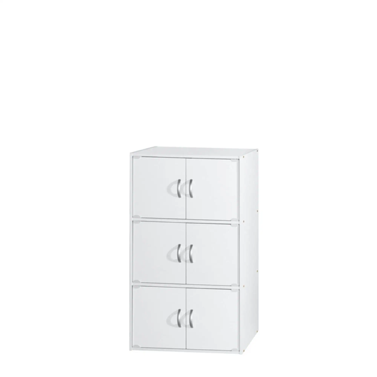 40.75" White Multi-Purpose Bookcase with Doors