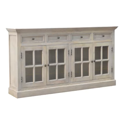 Daquane 65.8" Wide 4 Drawer Mango Wood Sideboard
