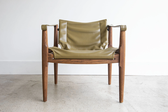 Sold | Vintage 1960S Brown Saltman Safari Sling Lounge Chair Douglas Heaslett Made in Denmark