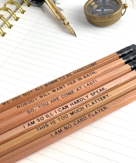 Jane Austen Persuasion Pencils With Quotes, Anne Elliot Gift For Her, Gifts