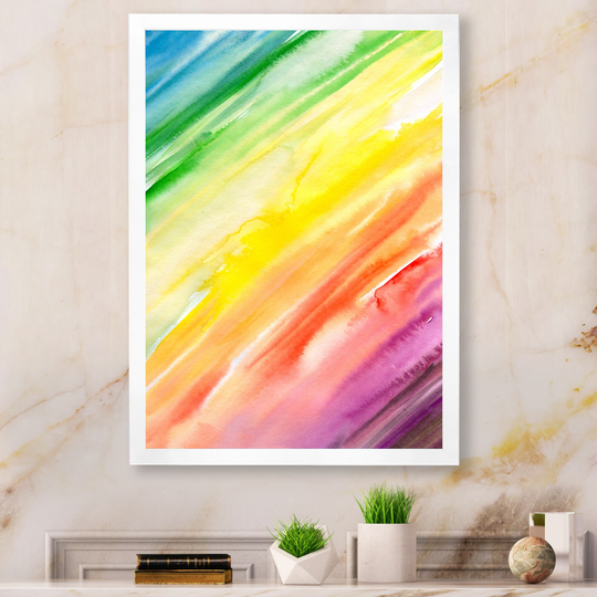 Designart 'Colorful Raimboo Art' Modern Framed Art Print