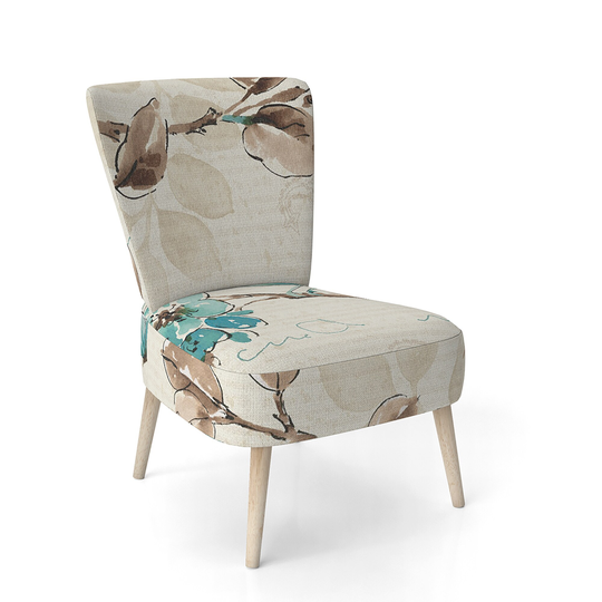 Designart 'Beige Bird Wings' Upholstered Cottage Accent Chair