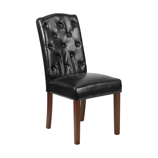 Offex HERCULES Grove Park Series LeatherSoft Tufted Parsons Chair - Black