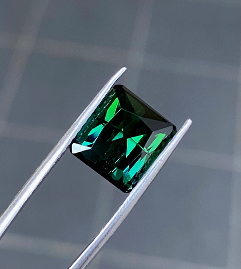 Natural Bi-Color Tourmaline Octagonal Cut/Blue Green Mix Color Tourmaline Minor Inclusions 5.32Cts