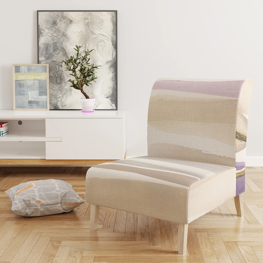 Designart 'Shape of Glam Purple I' Upholstered Shabby Chic Accent Chair