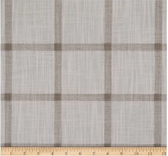 Farmhouse Table Runner, White Ecru Tan Runner For Table, Windowpane