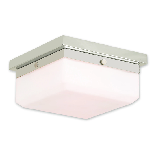 Livex Lighting Allure 2-light Polished Nickel Flush Mount