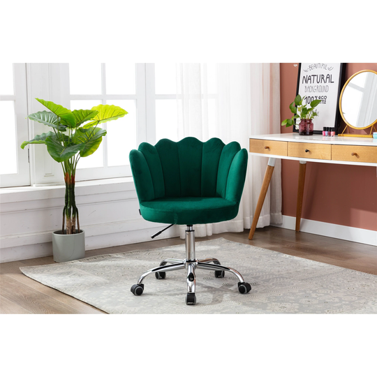 Swivel Shell Chair Modern Leisure office Chair Green
