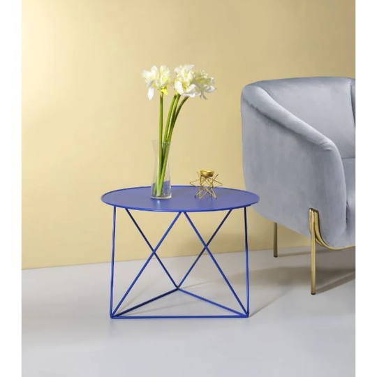 Modern Accent Table with Metal Frame