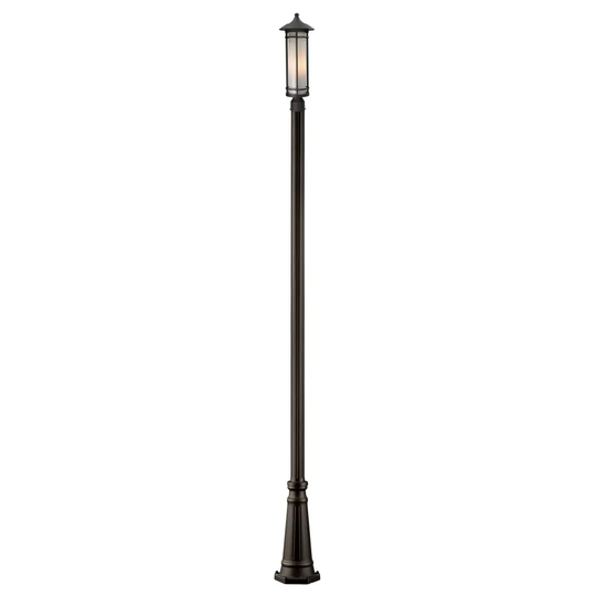 Avery Home Lighting Woodland Oil Rubbed Bronze/ Matte Opal Outdoor Post Light