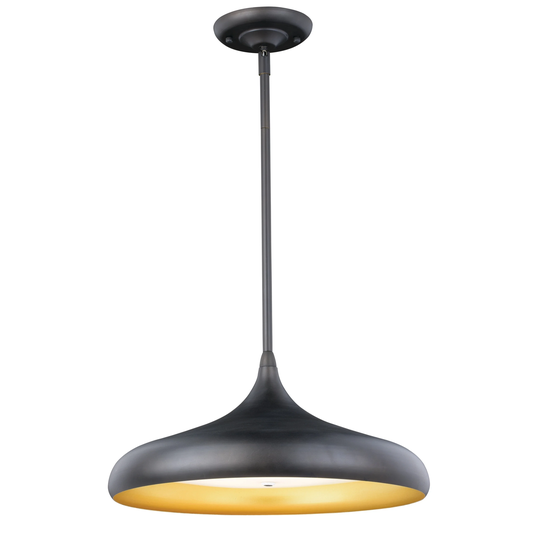 Bacio LED Bronze Motion Sensor Dome Pendant Light - 16-in W x 13-in H x 16-in D