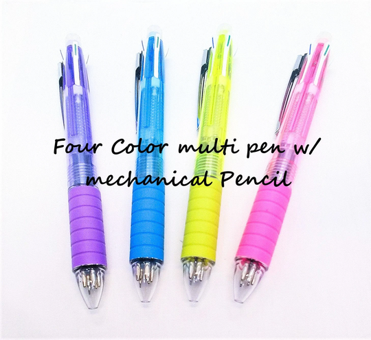 Four Color Pen With Mechanical Pencil - Great For Nurses Awesome Keeping Track Of Multiple Patients