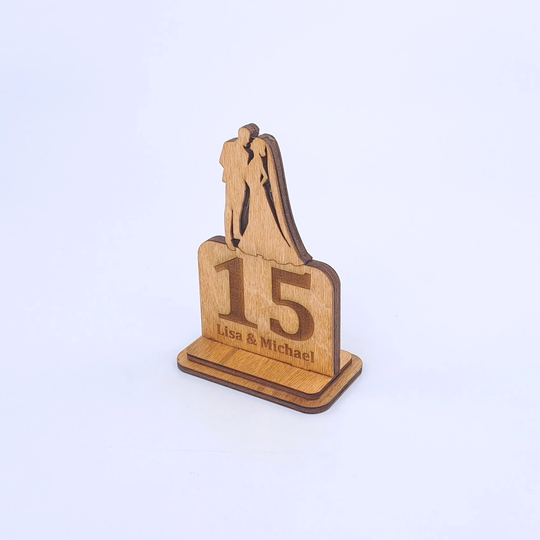 Modern Wedding Table Numbers Set With Names, Personalized Wooden Numbers, Party 10594