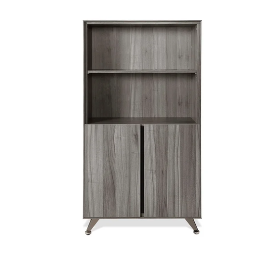 Rye Studio Bella Contemporary Bookcase With Doors, Grey