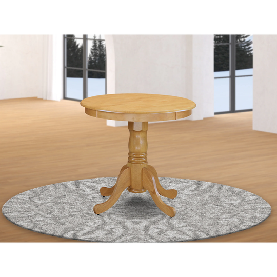 East West Furniture Rubber Wood Dining Table with Oak Finish - EMT-OAK-TP
