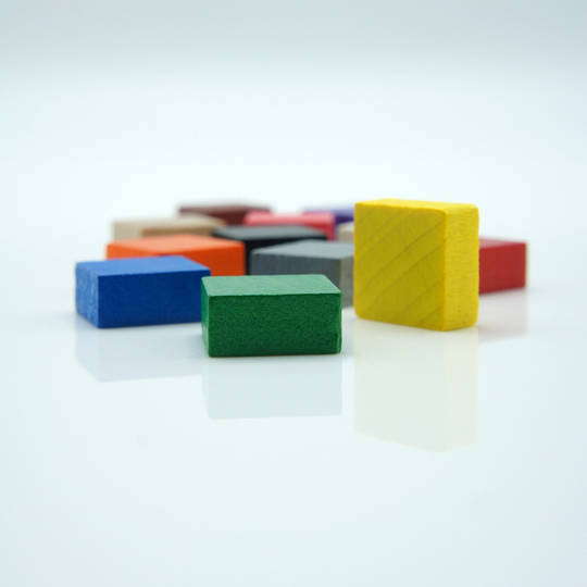 Wooden 15x7mm Tall Square [11 Colors Options] Replacement Token To Board Games/Pnp