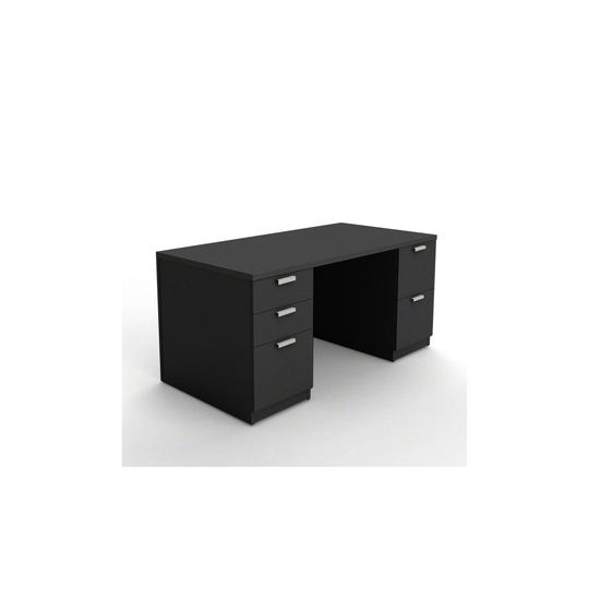 Currency Pedestal Desk with Drawers by Steelcase
