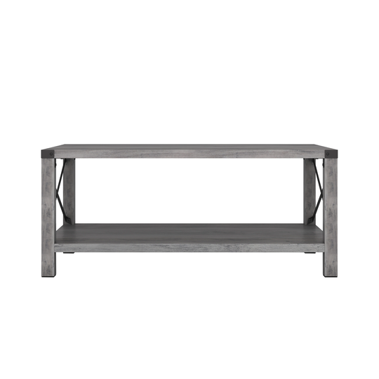 JHX Rectangle Coffee Table with 2-Tier for Living Room