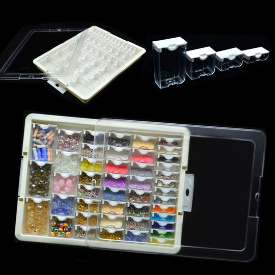 Drill Containers For Diamond Painting Mosaic Tool Accessories Plaid Jewelry Embroidery Transparent Storage Box