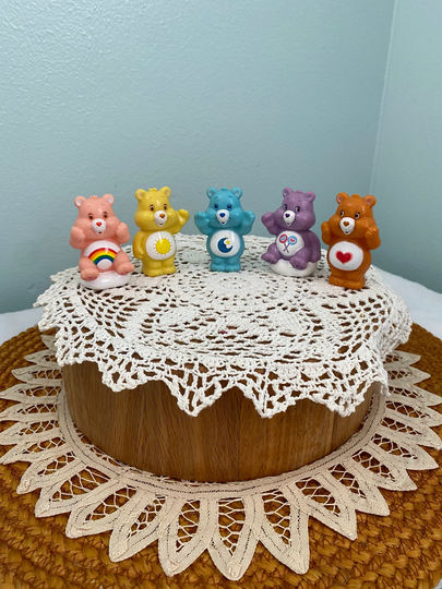 5 Care Bear Vintage Figurine Pencil Tops