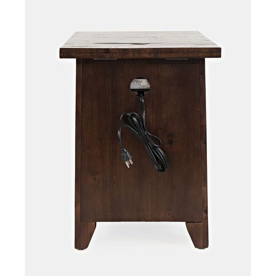 Painted Canyon USB Charging Chairside Table by Jofran