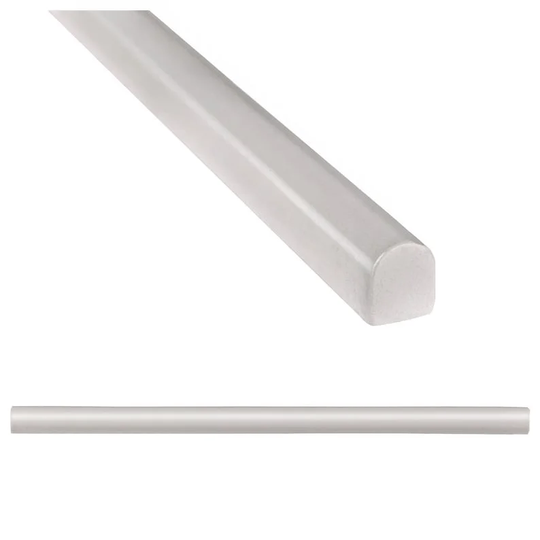 Universal Light Gray 1/2 x 12" Glossy Cast Stone Pencil Tile( Set of 5)