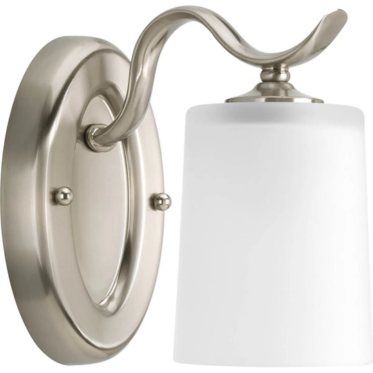 Progress Lighting Silvertone Inspire Collection 1-light Brushed Nickel Bath Light