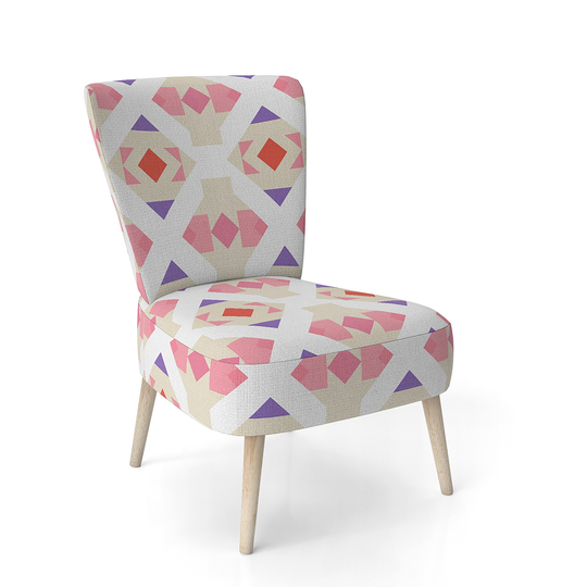 Designart 'Triangular Retro Design VII' Upholstered Mid-Century Accent Chair
