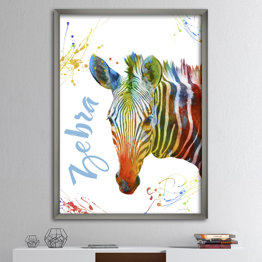 Designart 'Colorful Safari Animals A' Cottage Framed Art Print