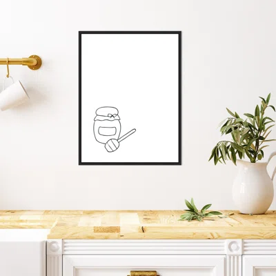 Simply Honey Jar by Amanti Art Portfolio - Picture Frame Drawing Print on Canvas